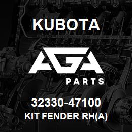 32330-47100 Kubota KIT FENDER RH(A) | AGA Parts