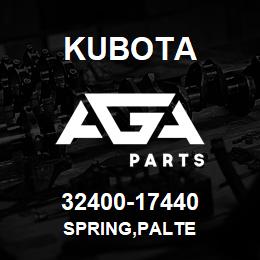 32400-17440 Kubota SPRING,PALTE | AGA Parts