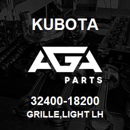 32400-18200 Kubota GRILLE,LIGHT LH | AGA Parts