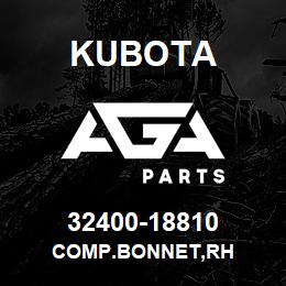 32400-18810 Kubota COMP.BONNET,RH | AGA Parts