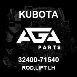 32400-71540 Kubota ROD,LIFT LH | AGA Parts