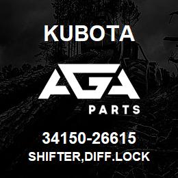 34150-26615 Kubota SHIFTER,DIFF.LOCK | AGA Parts