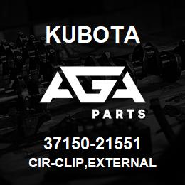 37150-21551 Kubota CIR-CLIP,EXTERNAL | AGA Parts