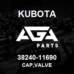 38240-11690 Kubota CAP,VALVE | AGA Parts
