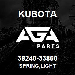 38240-33860 Kubota SPRING,LIGHT | AGA Parts