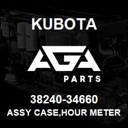 38240-34660 Kubota ASSY CASE,HOUR METER | AGA Parts