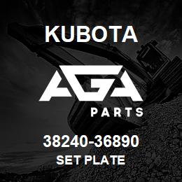 38240-36890 Kubota SET PLATE | AGA Parts
