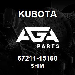 67211-15160 Kubota SHIM | AGA Parts