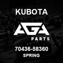 70436-58360 Kubota SPRING | AGA Parts