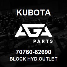 70760-62690 Kubota BLOCK HYD.OUTLET | AGA Parts