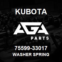 75599-33017 Kubota WASHER SPRING | AGA Parts
