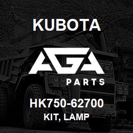 HK750-62700 Kubota KIT, LAMP | AGA Parts