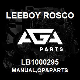 LB1000295 Leeboy Rosco MANUAL,OP&PARTS | AGA Parts