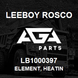 LB1000397 Leeboy Rosco ELEMENT, HEATIN | AGA Parts