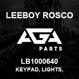 LB1000640 Leeboy Rosco KEYPAD, LIGHTS, | AGA Parts