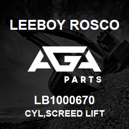 LB1000670 Leeboy Rosco CYL,SCREED LIFT | AGA Parts