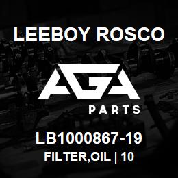 LB1000867-19 Leeboy Rosco FILTER,OIL | 10 | AGA Parts