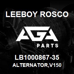 LB1000867-35 Leeboy Rosco ALTERNATOR,V150 | AGA Parts