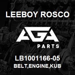 LB1001166-05 Leeboy Rosco BELT,ENGINE,KUB | AGA Parts
