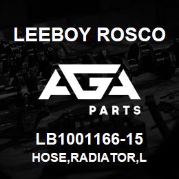 LB1001166-15 Leeboy Rosco HOSE,RADIATOR,L | AGA Parts