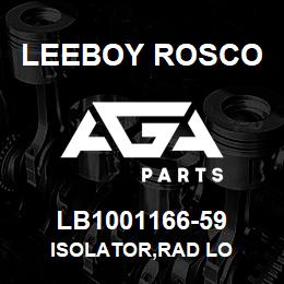 LB1001166-59 Leeboy Rosco ISOLATOR,RAD LO | AGA Parts