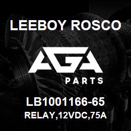 LB1001166-65 Leeboy Rosco RELAY,12VDC,75A | AGA Parts