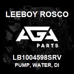 LB1004598SRV Leeboy Rosco PUMP, WATER, DI | AGA Parts