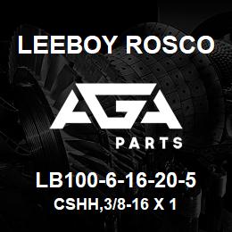 LB100-6-16-20-5 Leeboy Rosco CSHH,3/8-16 X 1 | AGA Parts