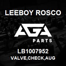 LB1007952 Leeboy Rosco VALVE,CHECK,AUG | AGA Parts