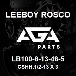 LB100-8-13-48-5 Leeboy Rosco CSHH,1/2-13 X 3 | AGA Parts