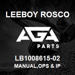 LB1008615-02 Leeboy Rosco MANUAL,OPS & IP | AGA Parts