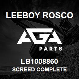 LB1008860 Leeboy Rosco SCREED COMPLETE | AGA Parts