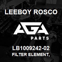 LB1009242-02 Leeboy Rosco FILTER ELEMENT, | AGA Parts