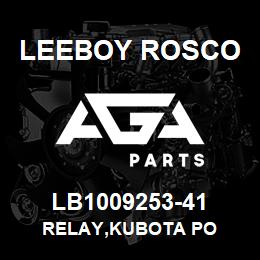 LB1009253-41 Leeboy Rosco RELAY,KUBOTA PO | AGA Parts