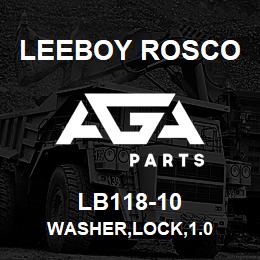LB118-10 Leeboy Rosco WASHER,LOCK,1.0 | AGA Parts