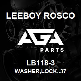 LB118-3 Leeboy Rosco WASHER,LOCK,.37 | AGA Parts