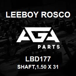 LBD177 Leeboy Rosco SHAFT,1.50 X 31 | AGA Parts
