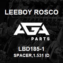 LBD185-1 Leeboy Rosco SPACER,1.531 ID | AGA Parts