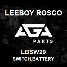 LBSW29 Leeboy Rosco SWITCH,BATTERY | AGA Parts