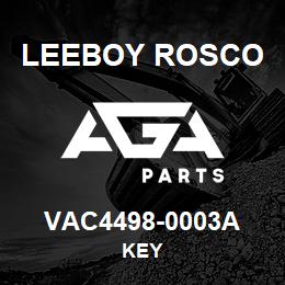 VAC4498-0003A Leeboy Rosco KEY | AGA Parts