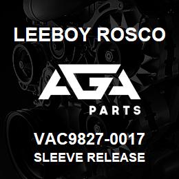 VAC9827-0017 Leeboy Rosco SLEEVE RELEASE | AGA Parts