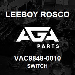 VAC9848-0010 Leeboy Rosco SWITCH | AGA Parts