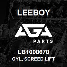 LB1000670 Leeboy CYL, SCREED LIFT | AGA Parts