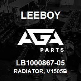 LB1000867-05 Leeboy RADIATOR, V1505B | AGA Parts