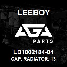 LB1002184-04 Leeboy CAP, RADIATOR, 13 | AGA Parts