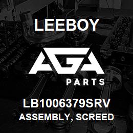 LB1006379SRV Leeboy ASSEMBLY, SCREED | AGA Parts
