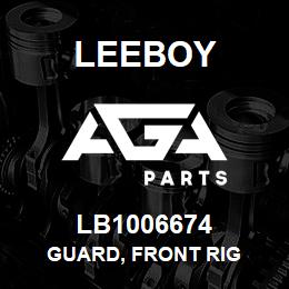 LB1006674 Leeboy GUARD, FRONT RIG | AGA Parts