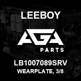 LB1007089SRV Leeboy WEARPLATE, 3/8 | AGA Parts