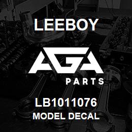 LB1011076 Leeboy MODEL DECAL | AGA Parts