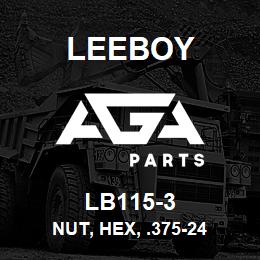 LB115-3 Leeboy NUT, HEX, .375-24 | AGA Parts